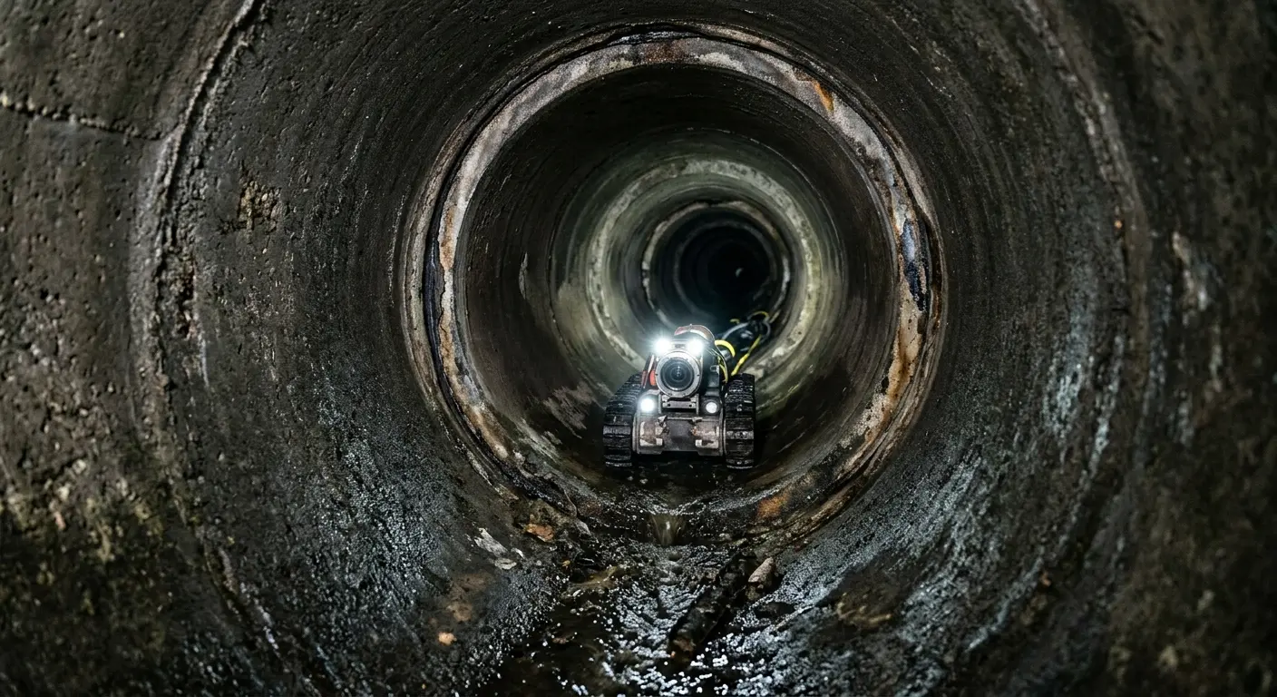 Robotic sewer camera inspecting pipe interior for Sewer Line Repair in Gig Harbor